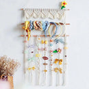 Axyaa Macrame Hair Clips Rack Boho Shelf Wall Decor for Xmas Gift