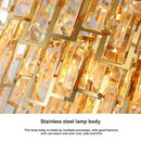 Axyaa Modern Crystal Chandelier Golden Ceiling Light for Bedroom, Living Room, Dining Room