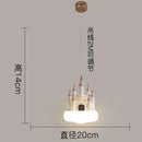 Axyaa Princess Castle Pink Girl Table Lamp - Modern LED Desk Light