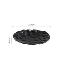 Axyaa Ceramic Salad Plate with Frosted Texture, Shallow Design - Artistic Tableware