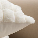 Axyaa White Plaid Plush Cushion Cover - Super Soft, Nordic Style, 45*45cm Home Decor Pillow Cover