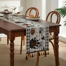 Axyaa Halloween Theme Table Runner with Tassels for Home Decor