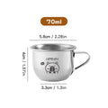 Axyaa Mini Stainless Steel Kids Tumbler Handle Milk Coffee Mug Drinkware