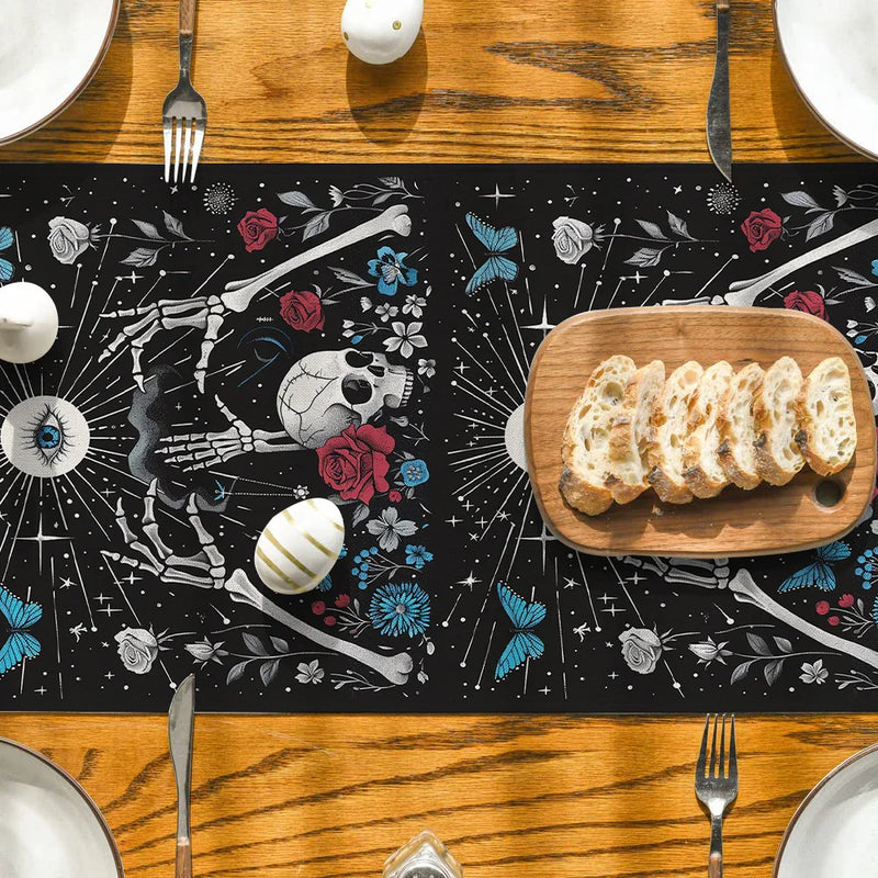 Axyaa Halloween Plants Table Runner: Indoor Outdoor Dining Decor