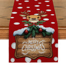 Axyaa Christmas Santa Table Runner for Dining Table Decoration