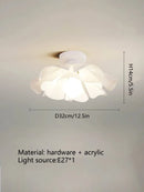 White Acrylic Flower Pendant Lamp by Axyaa: Modern Minimalist Ceiling Light for Dining Room & Bedroom