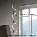 Axyaa Minimalist Line Chandeliers: Elegant LED Pendant Lighting with Magnetic Suction Connection