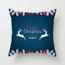 Axyaa Merry Santa Christmas Cushion Covers for Sofa, Bedroom, Car - Festive Pillow Cover