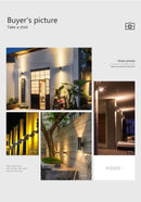 Axyaa Outdoor Wall Light - Black Gray, Waterproof, Aluminum, IP65