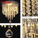 Axyaa Crystal LED Ceiling Chandelier for Modern Home Decor Lighting