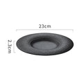 Axyaa Matte Stone Pattern Ceramic Shallow Plate for Sushi, Steak, Salad & Desserts