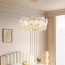 Axyaa Full-Spectrum Lotus Chandelier - Art Glass Designer Piece for Living Room
