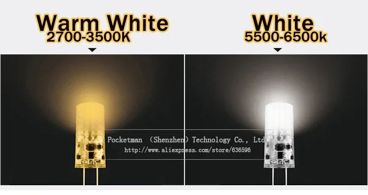 Axya High Power G4 LED Bulb: Dimmable, Super Bright 24/48 LEDs 3014 SMD.