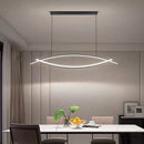 Axyaa Modern Minimalist Dining Table Pendant Lights with LED Bar Hanging Fixtures