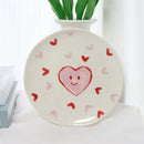Axyaa 10oz Heart Pattern Ceramic Coffee Mug with Handle, Unique Design, Lovely Gift