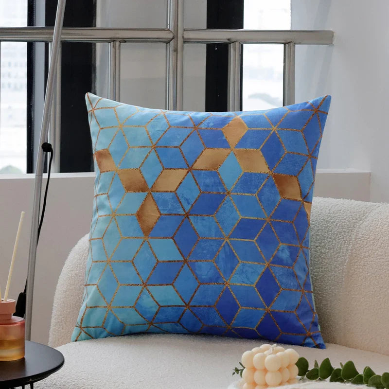 Geometric Print Cushion Covers 43x43cm for Sofa - Axyaa Home Decor