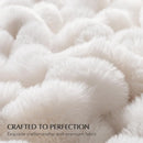 Axyaa Ultra Soft Flaux Rabbit Fur Luxury Throw Blanket, Cozy Plush Reversible Bed Bubble Blanket
