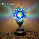 Axyaa Vintage Turkish Mosaic Table Lamp Handcrafted Art Deco Bedside Night Light