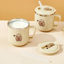Axyaa Kid's Insulated Capybara Stainless Steel Cup with Straw - 270ml