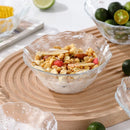 Axyaa Glass Bowl & Salad Plate Set - Creative Household Fruit Plate & Dessert Bowl