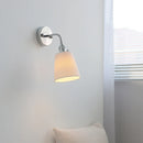 Axyaa Ceramic Wall Sconce with Flexible Arm & Adjustable LED Light Silver