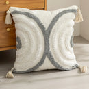Axyaa Velvet Embroidered Tassel Pillowcase - Bohemian Style Headboard Cushion Cover