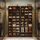 Axyaa 10-Tier Wooden Shoe Storage Cabinet with 30 Cubbies