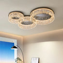 Axyaa Gold Crystal Round Ceiling Light for Home Living Dining Bedroom Study