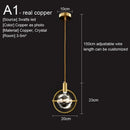 Axyaa Nordic Crystal LED Pendant Lamp for Home Decoration
