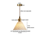 Axyaa Vintage Brass LED Pendant Lamp | Japan Style Hanging Lights | Ceramic Finish