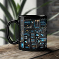 Axyaa Ceramic Mug: Artificial Circuit Board Design, Funny Office Coffee Mug for Home or Tea