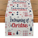Axyaa Snow Fir Checkered Table Runner for Dining Room