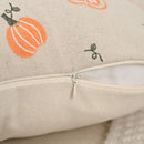 Embroidered Pumpkin Halloween Pillowcase Cojines by Axyaa