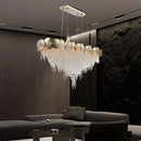Axyaa Gold K9 Crystal Pendant Light for Bedroom Living Room Dining Kitchen