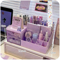 Axyaa Cute Nine-Grid Desk Organizer for Girls - Student Stationery Holder Storage Box
