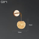 Axyaa Crystal Ball Wall Lamp, Elegant Bedroom Lighting for Girls, Lychee Trendy Design