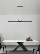 Axyaa Modern Long Strip Pendant Light for Dining Room, Office, and Bar