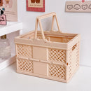 Axyaa Portable Folding Storage Basket: Organize Books, Cosmetics & More!
