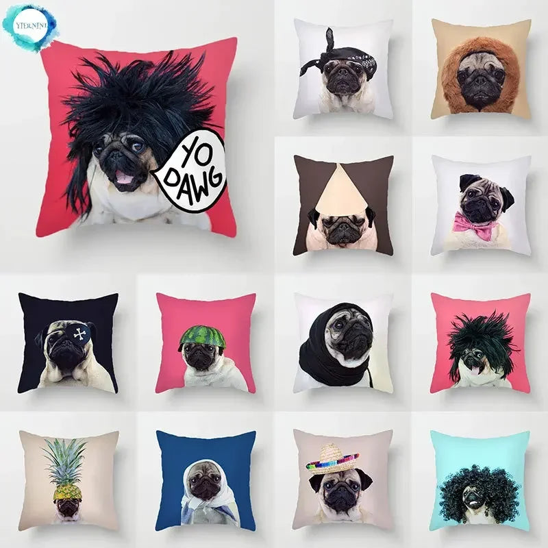Cute French Bulldog Pillowcase for Home Decor by Axyaa