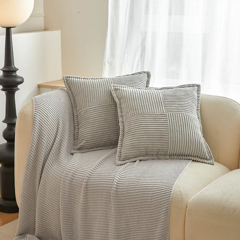 Boho Striped Pillow Covers for Sofa Bed Living Room Decor - Axyaa