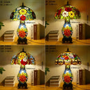 Tiffany Dragonfly Table Lamp Flower Art Deco by Axyaa