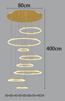 Axyaa Staircase Chandeliers LED Pendant Light for Modern Home Decor