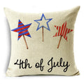 Axyaa Independence Day Pillowcase for Sofa, Car, Office - Creative & Simple Lumbar Cushion Cover