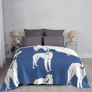 Borzoi Halloween Throw Blanket by Axyaa