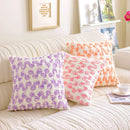 Embroidered Rabbit Plush Pillowcase by Axyaa: French Sweet Sofa Decor & Headboard Accent