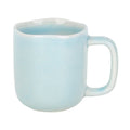 Axyaa 440ml Ceramic Coffee Mug with Handle, Solid Color Irregular Cup Home Breakfast Oat Cup
