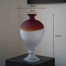Axyaa Red Gradient Gourd Glass Vase for Floral Arrangements and Home Decor