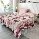 Axyaa Faux Rabbit Fur Tie-Dye Plush Blanket, Ultra-Soft & Cozy for All Seasons