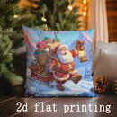 Axyaa Christmas Animal & Santa Pillow Covers for Sofa, Bedroom, Car - Festive Cushion Cover