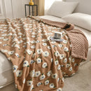Axyaa Retro Jacquard Cashmere Blended Sofa Nap Blanket, Multifunctional & Thick Lambskin Blanket